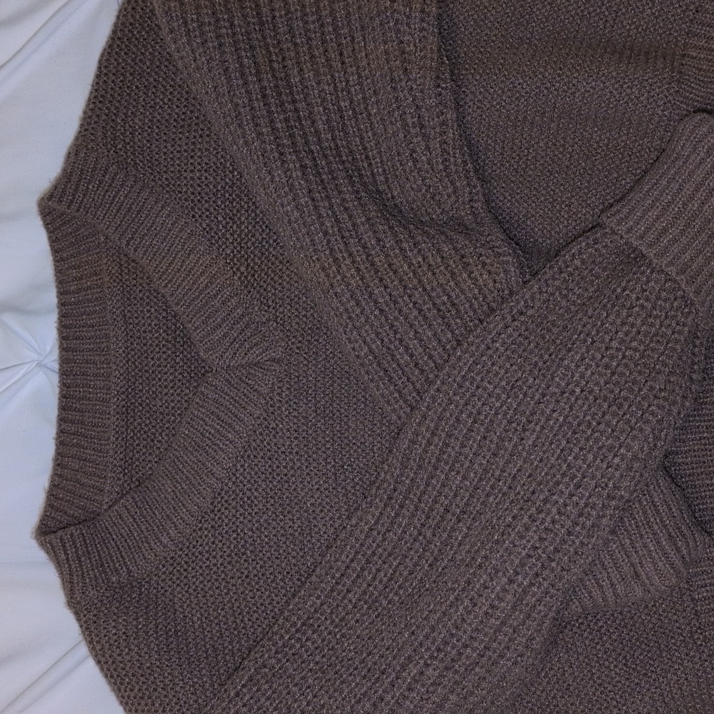 Commense V-Neck Sweater - Taupe - Picture 7 of 8